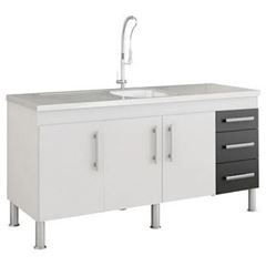 BALCAO COZ MDF 1,60 FLEX BR PT MGM