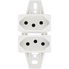 TOMADA EMB DUPL 10A BLANC APOIO S/ TAMPA