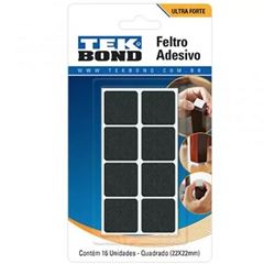 FELTRO QUADRADO 22MM PRETO C/16