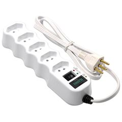 EXTENSAO FILTRO DE LINHA 5 TOMADAS SLIM