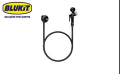 DUCHA BLUKIT 1/4V BLACK/INOX 1,20M