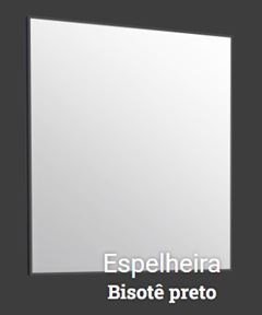 ESPELHEIRA MDF 60X85 BISOTE PRETA
