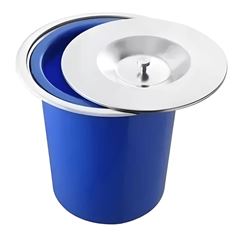 LIXEIRA FLUX INOX DE EMBUTIR 5L