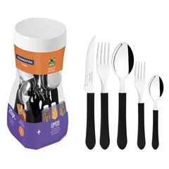 FAQUEIRO INOX 20PC LEME PRETO