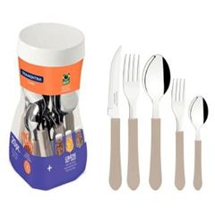 FAQUEIRO INOX 20PC LEME CINZA