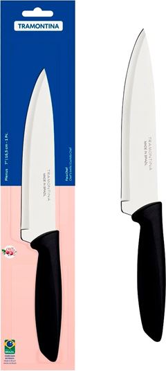 FACA CHEF INOX 7 PLENUS PRETO