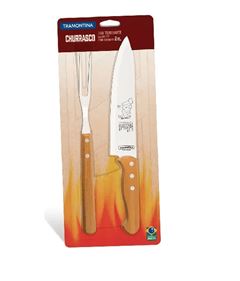 JOGO CHURRASCO INOX 2PC