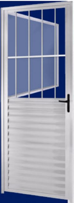 PORTA ALUM BCO 210X80 1FL GRAD LISO DIR
