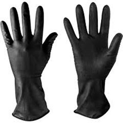 LUVA MAO LATEX G 32CM PRETA C/FORRO IMBA