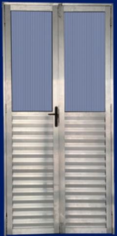 PORTA ALUM 210X86 2 VID+VEN ESQ.