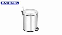 LIXEIRA TRAMONTINA INOX C/PED 12LTS