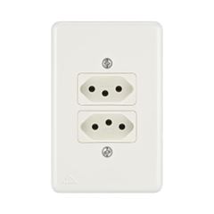 TOMADA EMB DUPLA 10A BLANC APOIO