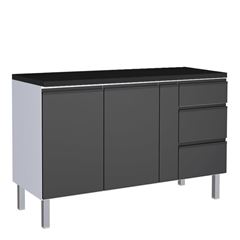 BALCAO C/TAMPO ACO SALDAO DUPLO PRETO