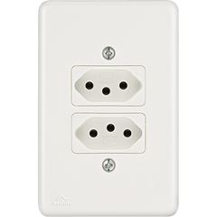 TOMADA EMB DUPLA 10A MODLUZ APOIO