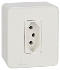 TOMADA CANALETA SIMPLES 20A VERT. APOIO