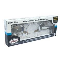 KIT ACESSORIO JAPI SILVER INOX 5 PCS