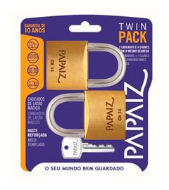 CADEADO PAPAIZ 35 DUPLO TWIN PACK