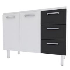 BALCAO COZ ACO 1,20 APOLO PRETO FL