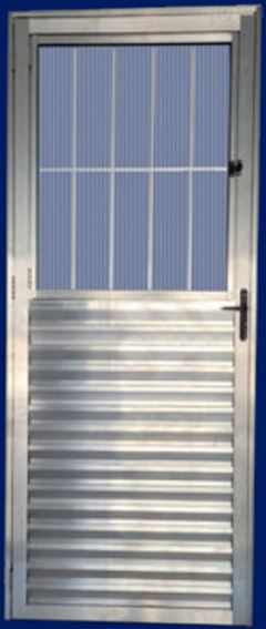 PORTA ALUM 210X80 2 VID+GRADE DIR