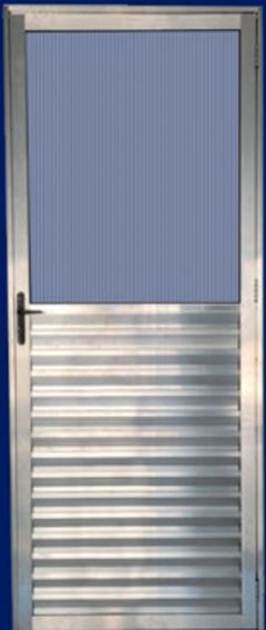 PORTA ALUM 210X80 2 VID+VEN ESQ