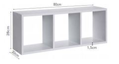 PRATELEIRA PRATIKA NICHO 80X28X2 BRANCO