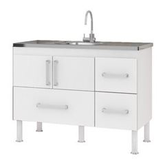 BALCAO COZ MDF 1,20 BARI BRANCO MGM